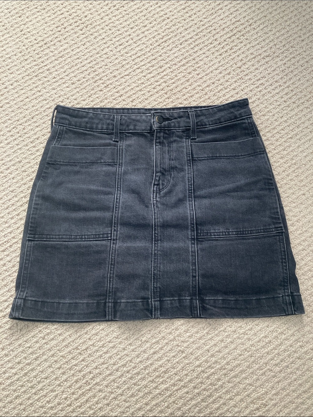 Old Navy Dark Grey Denim Mini Skirt